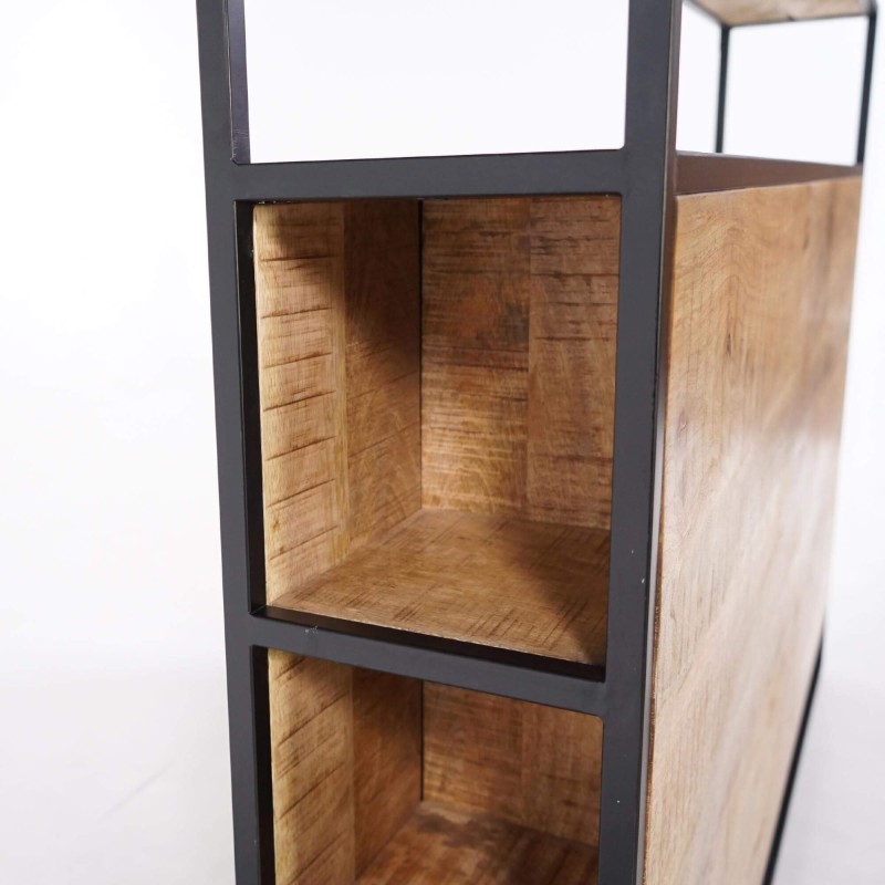 Industrieel hoofdbord van massief hout - Walter