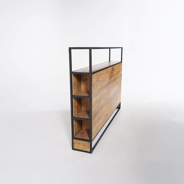 Industrieel hoofdbord van massief hout - Walter