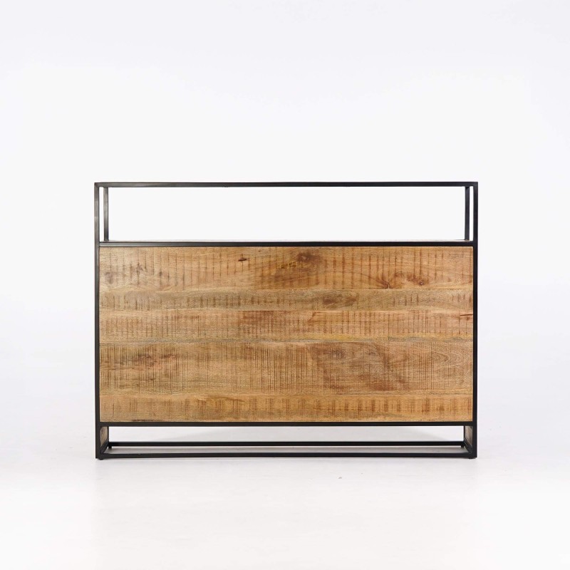 Industrieel hoofdbord van massief hout - Walter