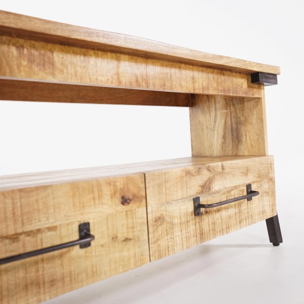 TV meubel hout en metaal 120 cm - Retro Archi