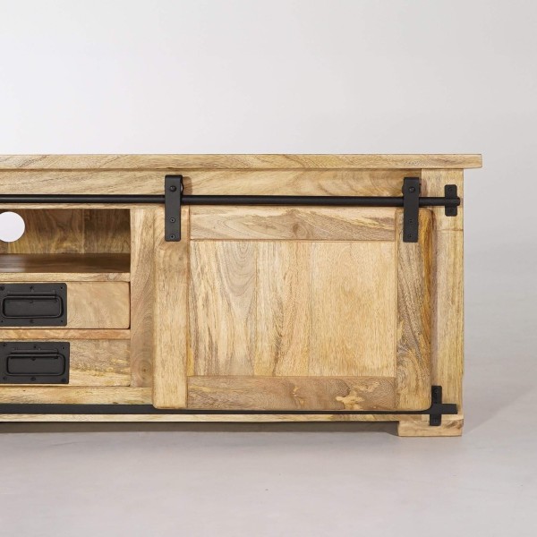 Industriële tv-meubel 180 cm met 4 lades - Paris