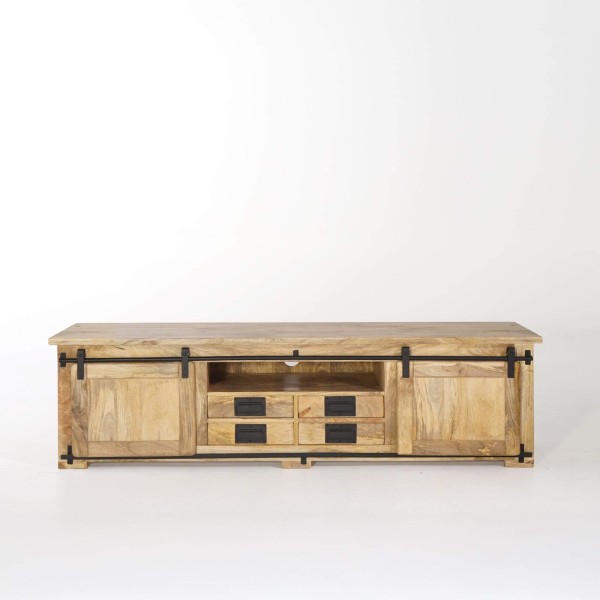 Industriële tv-meubel 180 cm met 4 lades - Paris