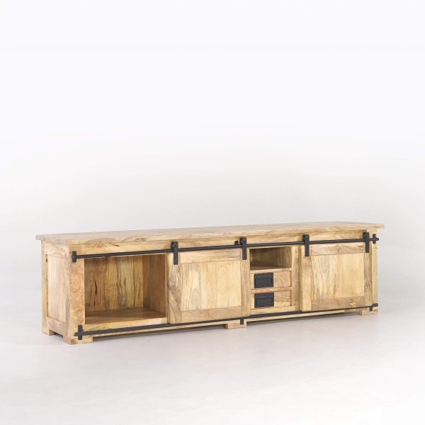 Industriële tv-meubel 180 cm met 4 lades - Paris