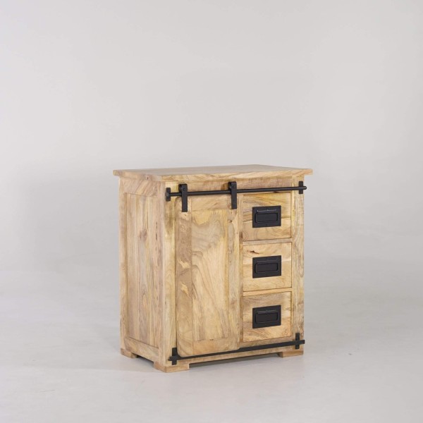 Industriële dressoir van massief hout 70 cm – Paris
