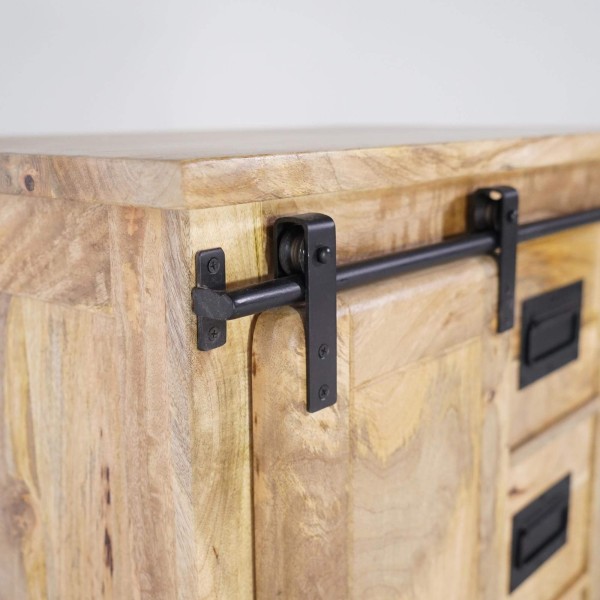 Industriële dressoir van massief hout 70 cm – Paris