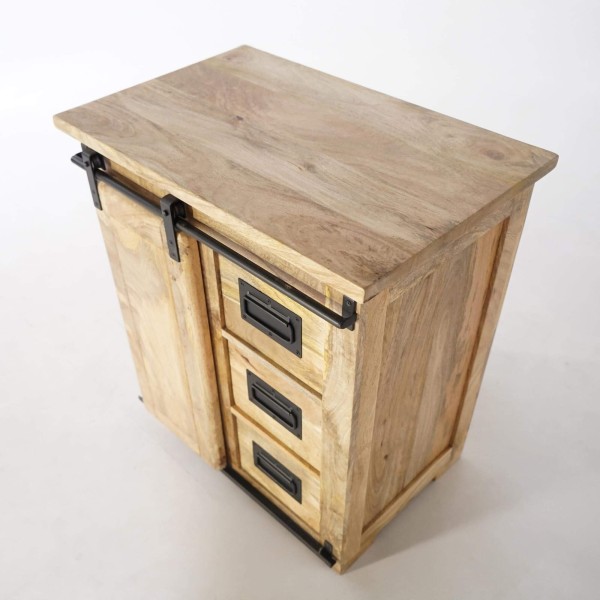 Industriële dressoir van massief hout 70 cm – Paris