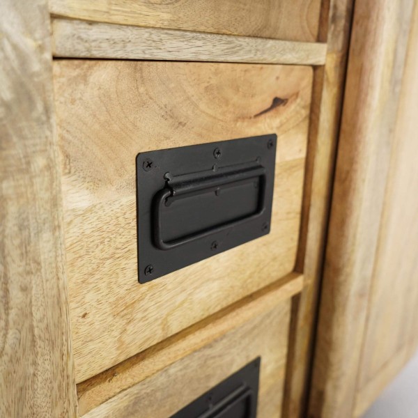 Industriële dressoir van massief hout 70 cm – Paris