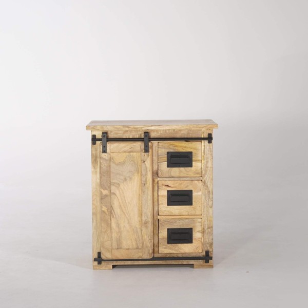 Industriële dressoir van massief hout 70 cm – Paris