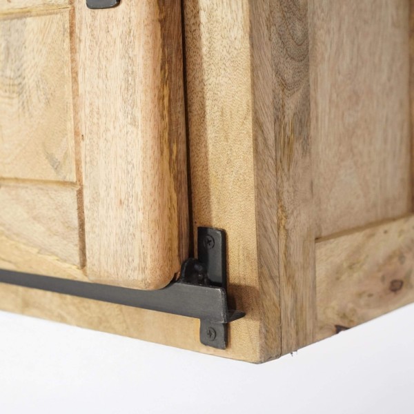 Industriële wandplank in hout en metaal – Paris