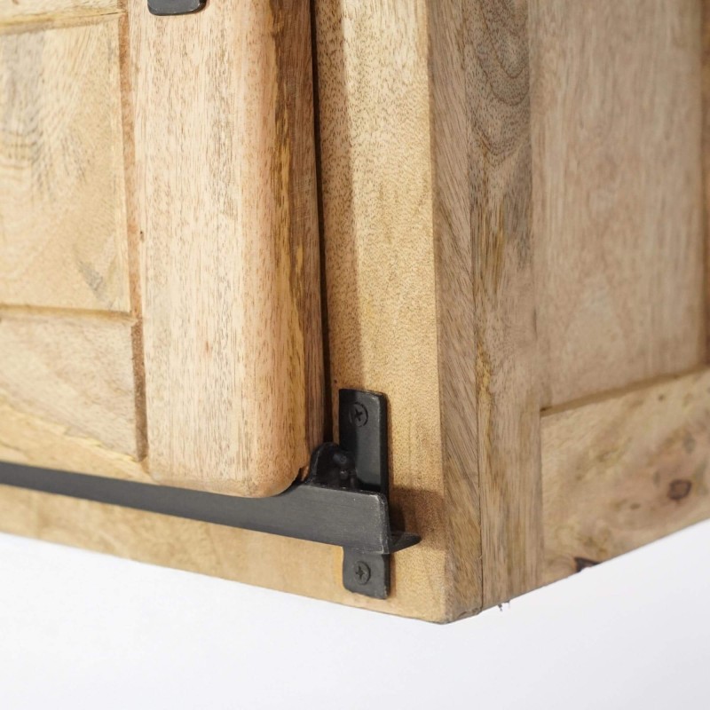 Industriële wandplank in hout en metaal – Paris