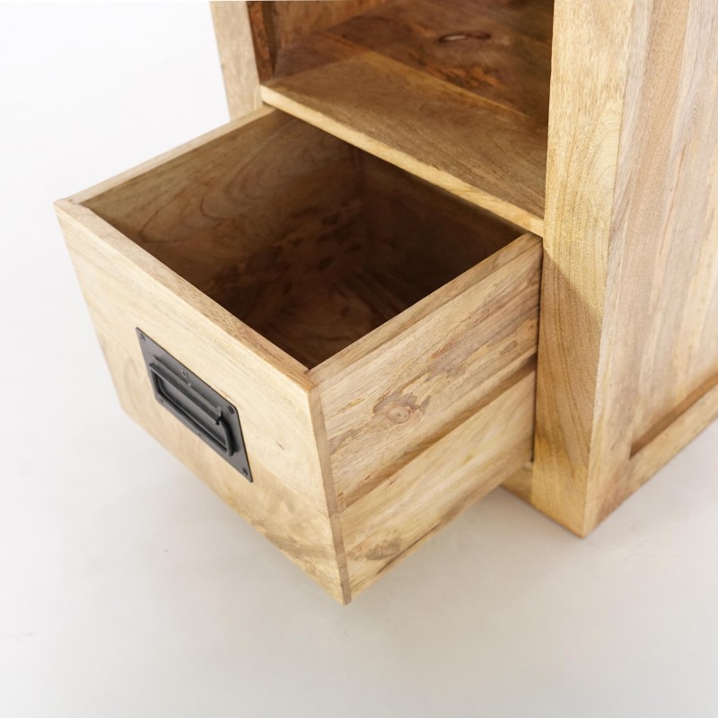 Kolomkast voor de badkamer in hout en metaal – Paris