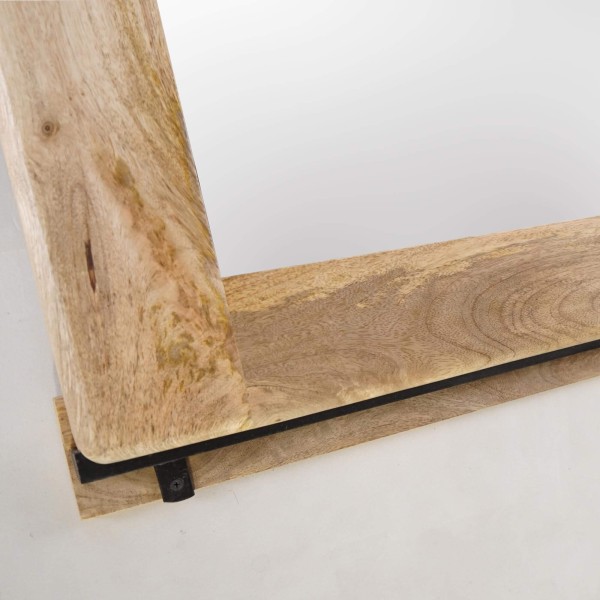 Badkamerspiegel in hout en metaal 80 cm - Paris