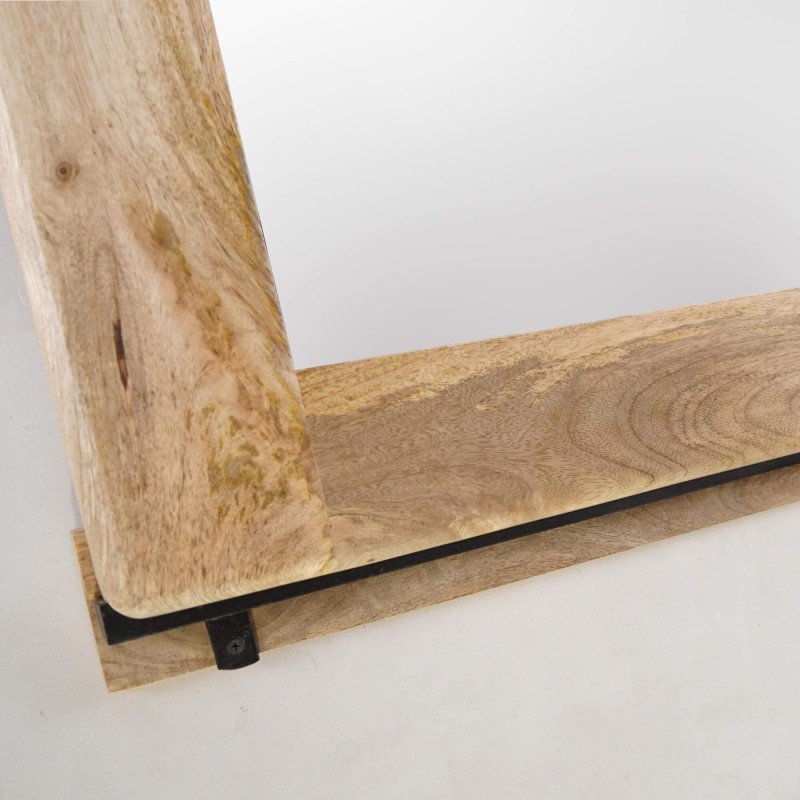 Badkamerspiegel in hout en metaal 80 cm - Paris