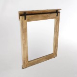 Badkamerspiegel in hout en metaal 80 cm - Paris