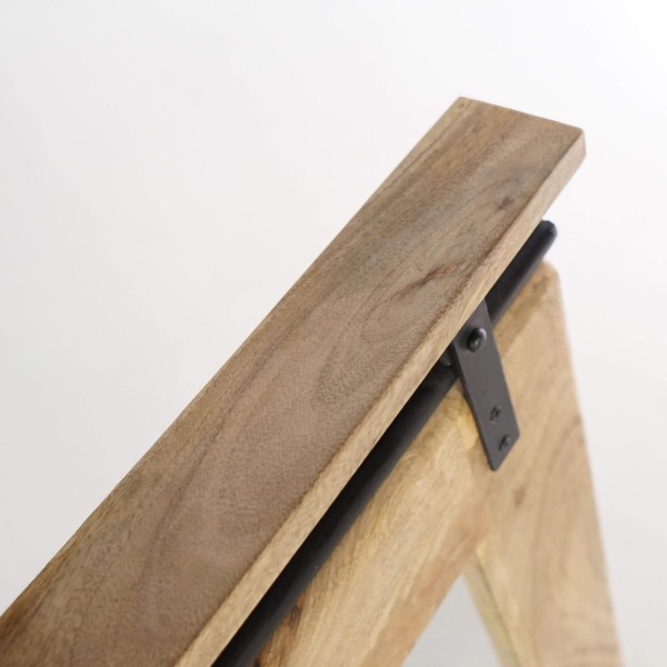 Badkamerspiegel in hout en metaal 80 cm - Paris