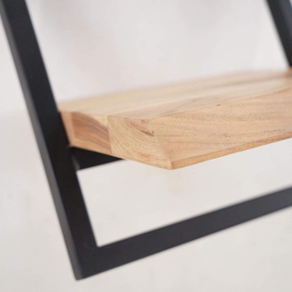 Wandplank 30 cm hout en metaal - Inclined