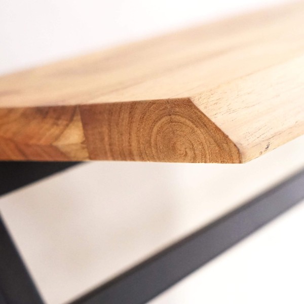Wandplank 30 cm hout en metaal - Inclined