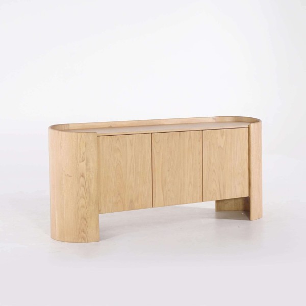 Dressoir in massief eikenhout 3 deuren 200 cm - Lago