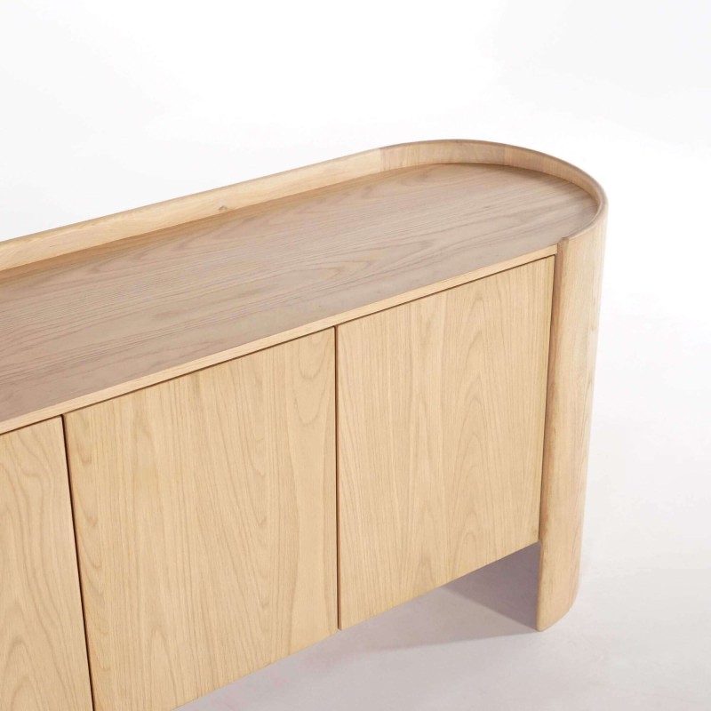Dressoir in massief eikenhout 3 deuren 200 cm - Lago