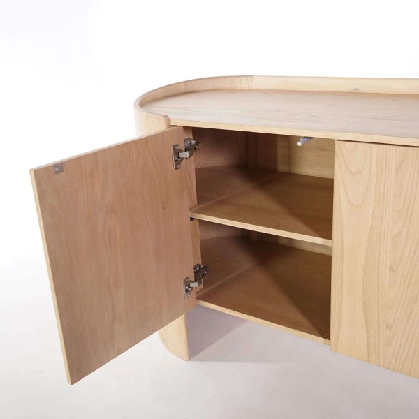 Dressoir in massief eikenhout 3 deuren 200 cm - Lago