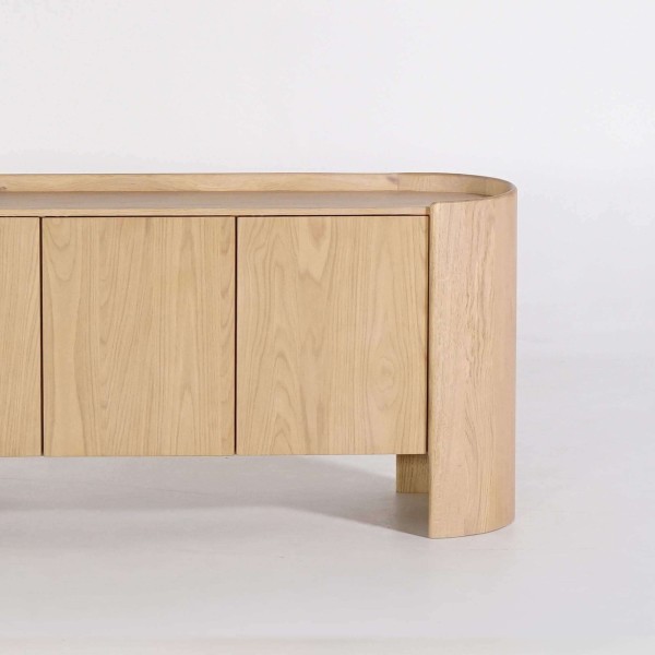 Dressoir in massief eikenhout 3 deuren 200 cm - Lago