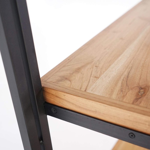 Opbergkolom in massief hout en metaal 90 x 180 - Liverpool