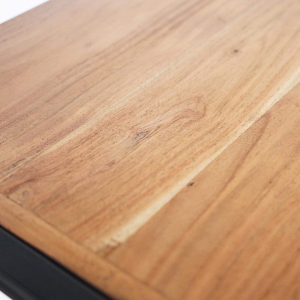 Lage wandkast in massief hout en metaal - Liverpool