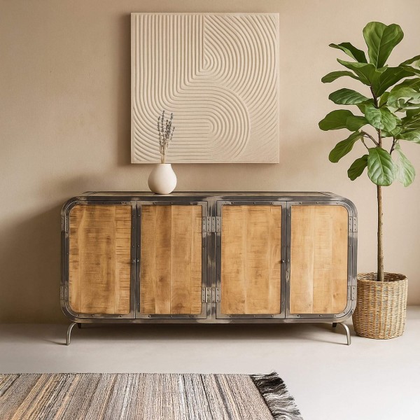 4 deurs industrieel dressoir Manchester