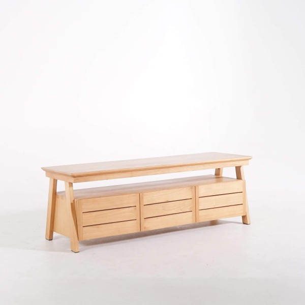 TV-meubel 150 cm in natuurlijk hout - Nandini