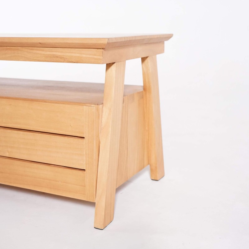 TV-meubel 150 cm in natuurlijk hout - Nandini