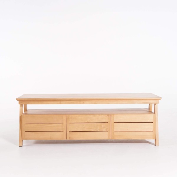 TV-meubel 150 cm in natuurlijk hout - Nandini