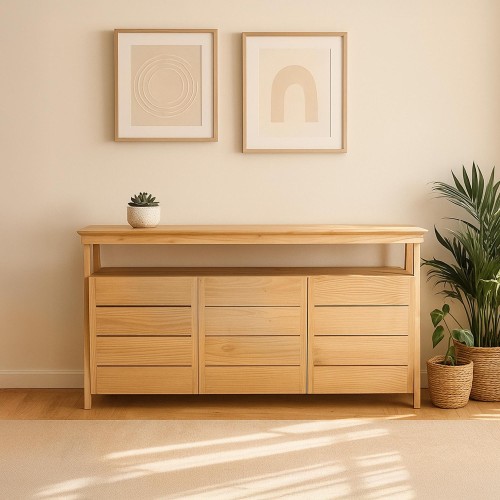 Buffet in natuurlijk hout -...