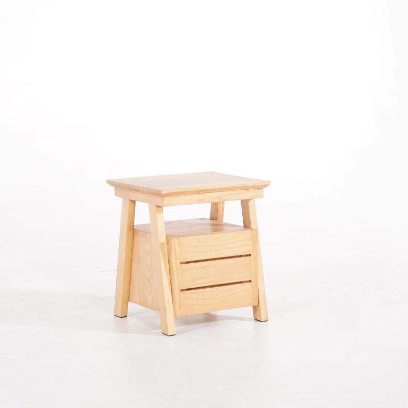 Nachtkastje in naturel hout – Nandini