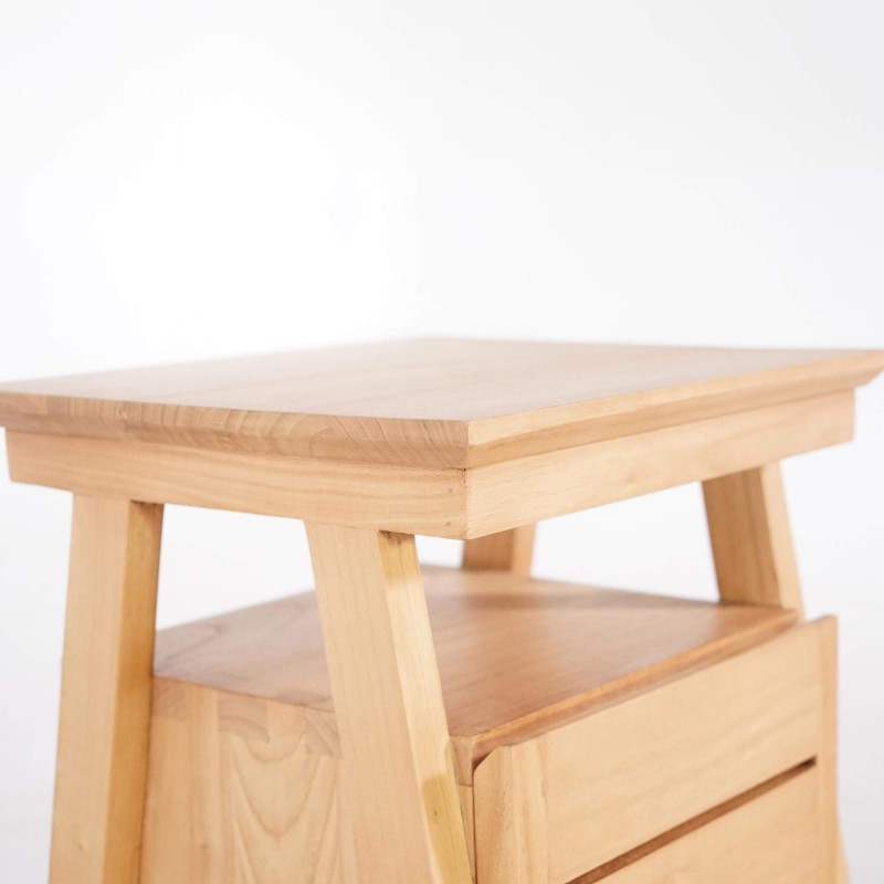 Nachtkastje in naturel hout – Nandini