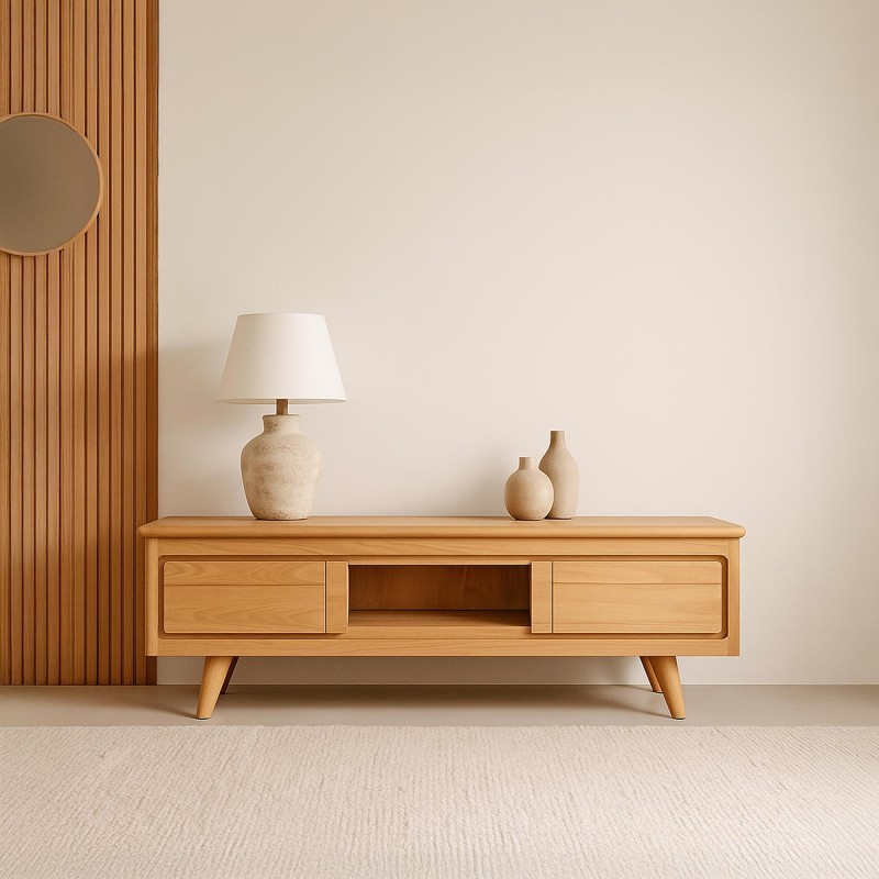 Tv-meubel in massief hout 140 cm - Pragati Tv-meubel in massief hout 140 cm - Pragati