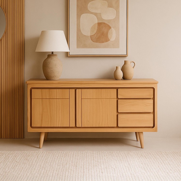 Buffet in massief hout 150 cm - Pragati Buffet in massief hout 150 cm - Pragati