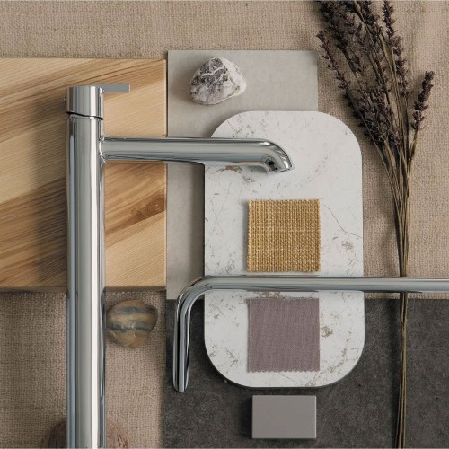 Kraan voor opbouw-waskom met thermostatische mengkraan Silia, Chroom