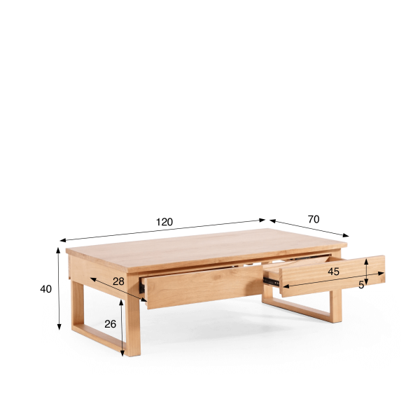 Massief houten salontafel – Satya