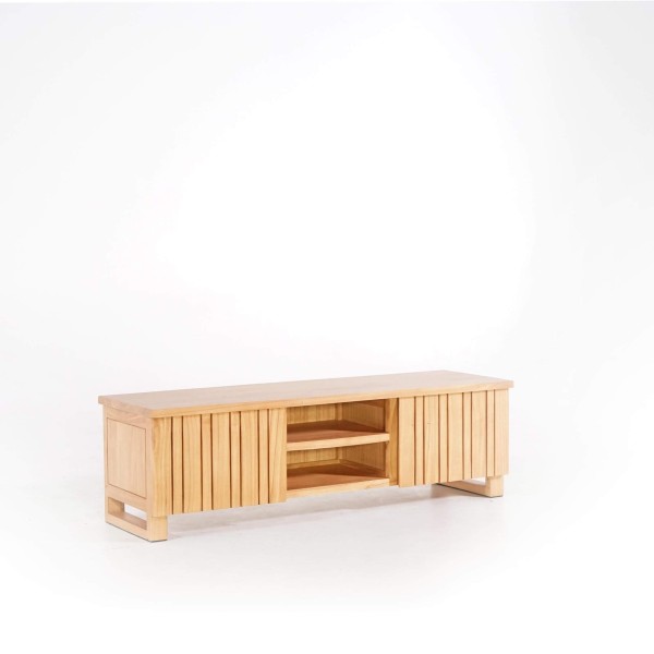 Tv-meubel in massief hout 135 cm - Satya