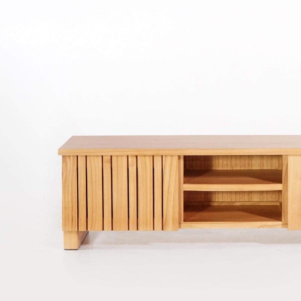 Tv-meubel in massief hout 135 cm - Satya