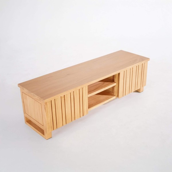 Tv-meubel in massief hout 135 cm - Satya