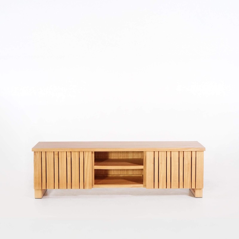 Tv-meubel in massief hout 135 cm - Satya