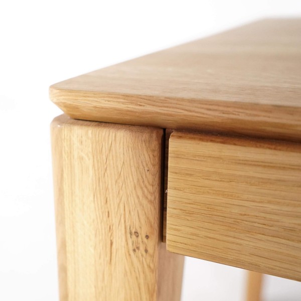 Eettafel in eikenhout 200 x 100 cm met verlengblad van 85 cm
