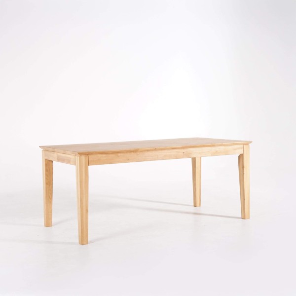 Eettafel rechthoekig in eikenhout 180 x 90 cm met verlengblad van 60 cm