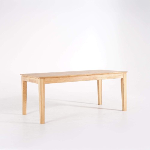 Eettafel rechthoekig in eikenhout 180 x 90 cm met verlengblad van 60 cm