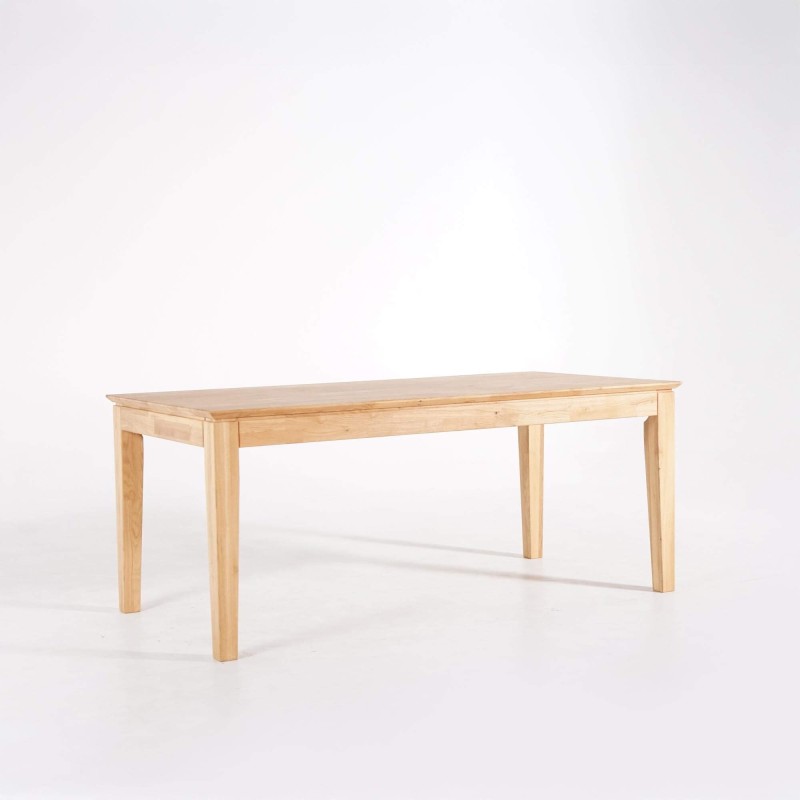 Eettafel rechthoekig in eikenhout 180 x 90 cm met verlengblad van 60 cm