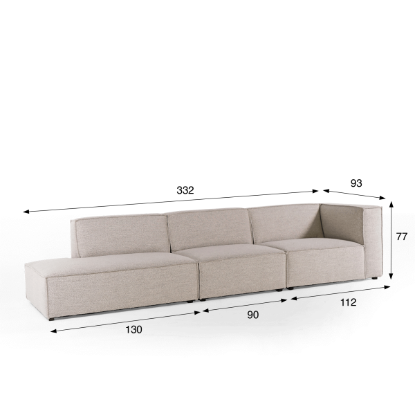 Designsofa 5-zit open links – Isla