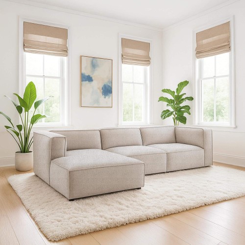 Canapé met linkerchaise longue, 3-zits – Isla