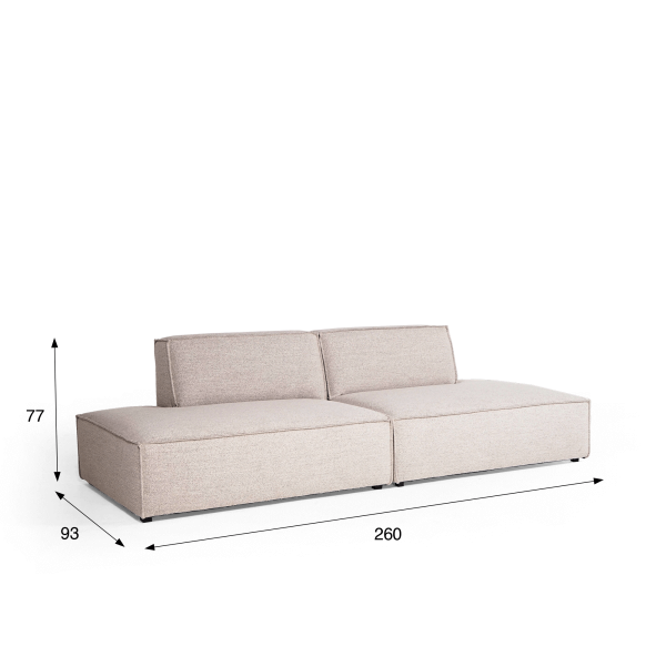Designsofa 5-zit open links en rechts - Isla