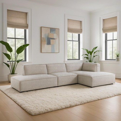 3,5-zitsbank met rechterlongchair – Isla